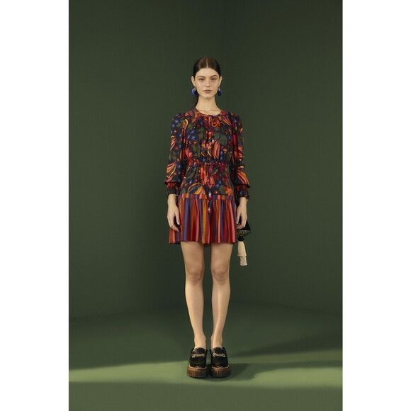 💕FARM RIO💕 Black Banana Sky Lenzing Ecovera Mini Dress XL - Picture 3 of 16